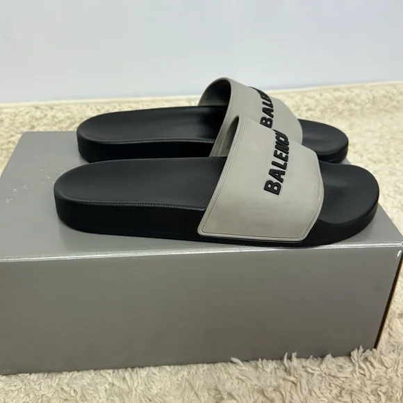 Balenciaga Women’s Slipper Size 9 Gray Black‎ - Picture 4 of 8